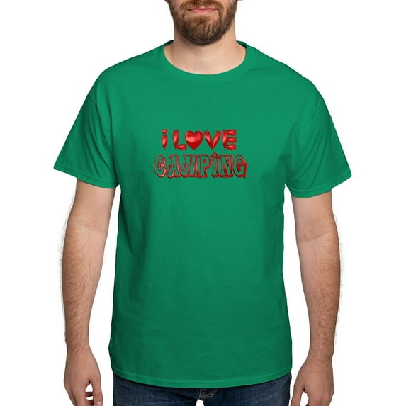 CafePress - I Love Camping T Shirt - Men's Classic Graphic Cotton T-Shirt
