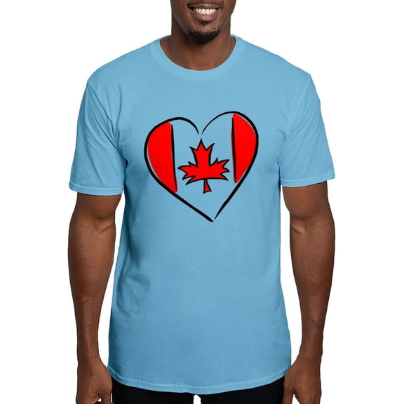 CafePress - I Love Canada Fitted T Shirt - Fitted T-Shirt, Vintage Fit Soft Cotton Tee