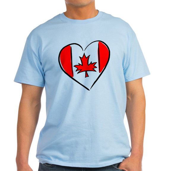 CafePress - I Love Canada Light T Shirt - Men's Classic Graphic T-Shirt