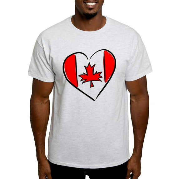 CafePress - I Love Canada Light T Shirt - Men's Classic Graphic T-Shirt