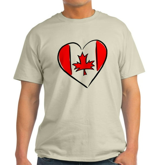 CafePress - I Love Canada Light T Shirt - Men's Classic Graphic T-Shirt