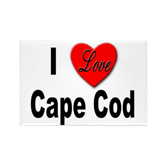 CafePress - I Love Cape Cod - Rectangle Magnet, 2"x3" Refrigerator Magnet