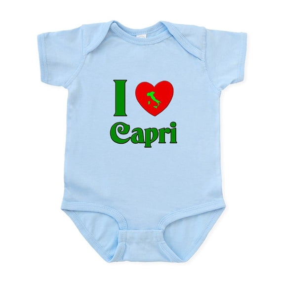 CafePress - I Love Capri Italy Infant Bodysuit - Baby Light Bodysuit, Size Newborn - 24 Months