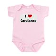 thumbnail image 1 of CafePress - I Love Carolanne Infant Bodysuit - Baby Light Bodysuit, Size Newborn - 24 Months, 1 of 4