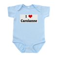 thumbnail image 1 of CafePress - I Love Carolanne Infant Bodysuit - Baby Light Bodysuit, Size Newborn - 24 Months, 1 of 4