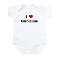 thumbnail image 1 of CafePress - I Love Carolanne Infant Bodysuit - Baby Light Bodysuit, Size Newborn - 24 Months, 1 of 4