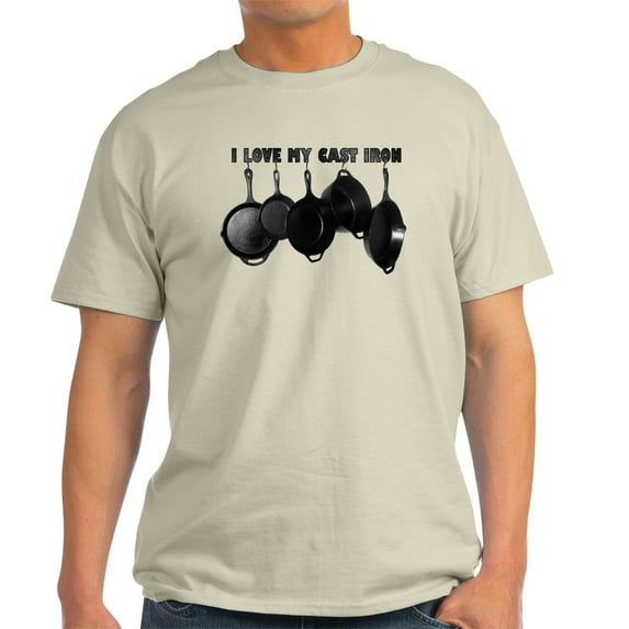 CafePress - I Love Cast Iron Light T Shirt - Men's Classic Graphic T-Shirt