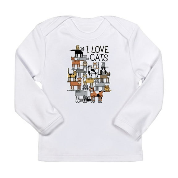 CafePress - I Love Cats Long Sleeve T Shirt - Long Sleeve Infant T-Shirt