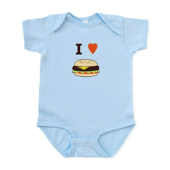 CafePress - I Love Cheeseburgers Infant Bodysuit - Baby Light Bodysuit, Size Newborn - 24 Months
