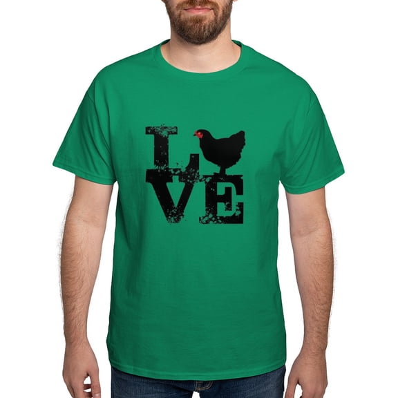 CafePress - I Love Chicken T Shirt, Chicken Lover T Shirt Men's Value T Shirt - Men's Classic Graphic Cotton T-Shirt