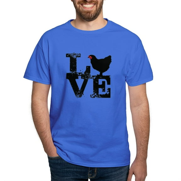 CafePress - I Love Chicken T Shirt, Chicken Lover T Shirt Men's Value T Shirt - Men's Classic Graphic Cotton T-Shirt