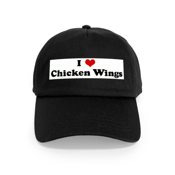 CafePress - I Love Chicken Wings Cap - Adjustable 100% Brushed Unisex Casual Cotton Baseball Cap, Beige, 1