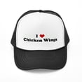 thumbnail image 1 of CafePress - I Love Chicken Wings - Adjustable Unisex Printed Trucker Hat with Mesh Back, 1 of 8