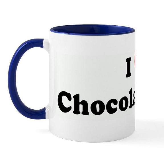 CafePress - I Love Chocolate Milk Mug - 11 oz Ceramic Mug - Novelty Coffee Tea Cup