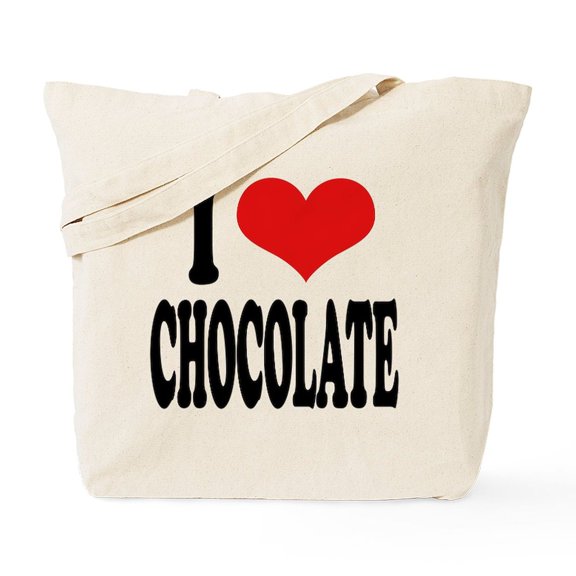 CafePress - I Love Chocolate Tote Bag - Unisex Canvas Tote Bag, Beige, 1-Piece