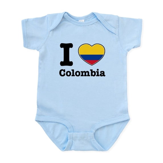 CafePress - I Love Colombia Infant Bodysuit - Baby Light Bodysuit, Size Newborn - 24 Months