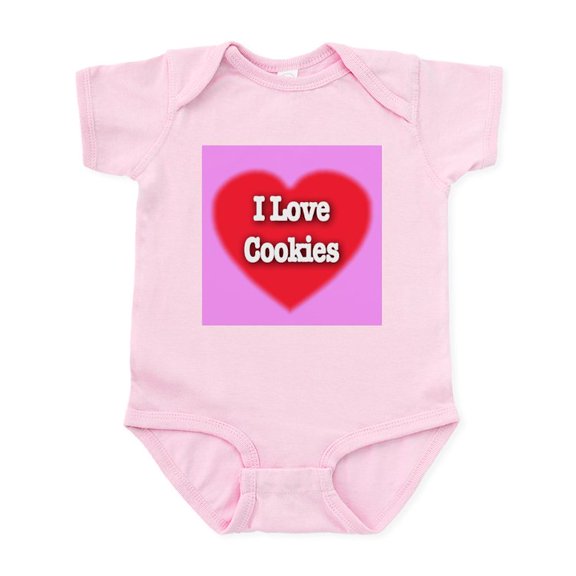 CafePress - I Love Cookies Infant Bodysuit - Baby Light Bodysuit, Size Newborn - 24 Months