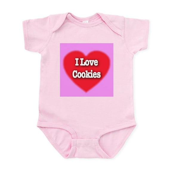 CafePress - I Love Cookies Infant Bodysuit - Baby Light Bodysuit, Size Newborn - 24 Months