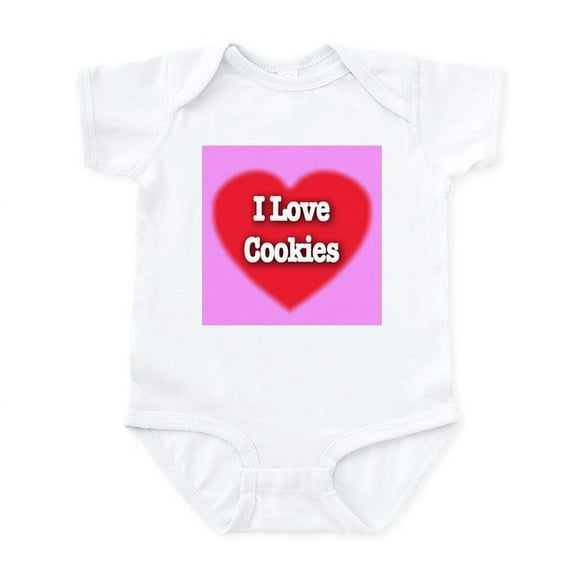CafePress - I Love Cookies Infant Bodysuit - Baby Light Bodysuit, Size Newborn - 24 Months