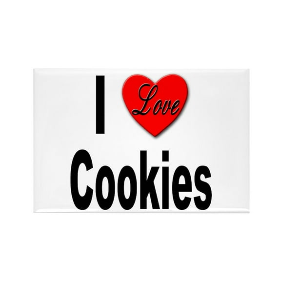 CafePress - I Love Cookies - Rectangle Magnet, 2"x3" Refrigerator Magnet