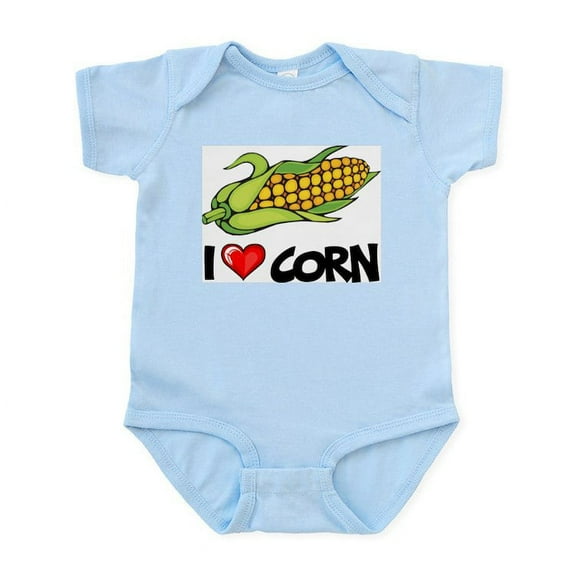 CafePress - I Love Corn Infant Bodysuit - Baby Light Bodysuit, Size Newborn - 24 Months