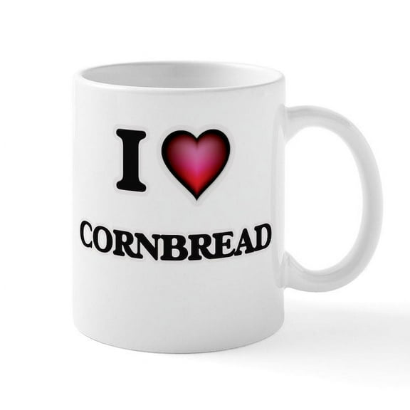 CafePress - I Love Cornbread Mugs - 11 oz Ceramic Mug - Novelty Coffee Tea Cup