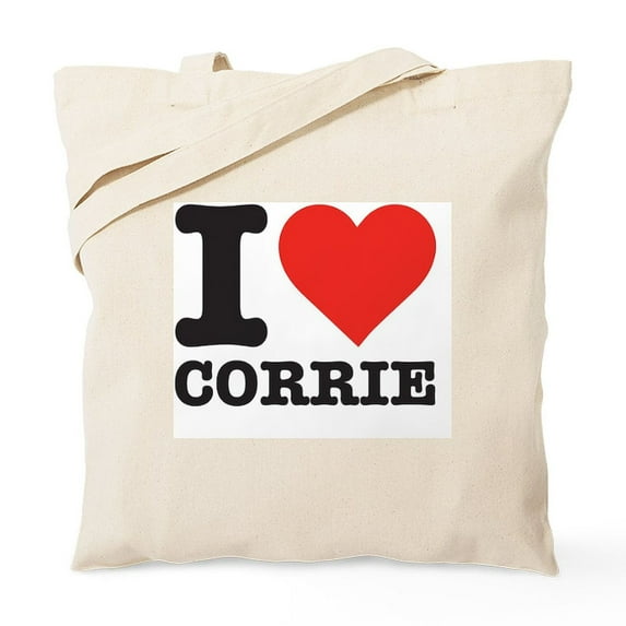 CafePress - I Love Corrie Tote Bag - Unisex Canvas Tote Bag, Beige, 1-Piece