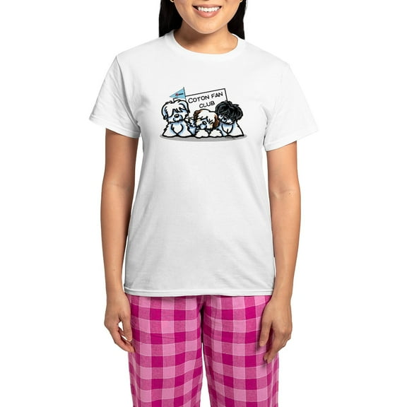 CafePress - I Love Cotons Women's Light Pajamas - Women's Short Sleeve Print T-Shirt and Pants Light Cotton Pajama Set