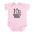 thumbnail image 1 of CafePress - I Love Country Music Infant Bodysuit - Baby Light Bodysuit, Size Newborn - 24 Months, 1 of 4