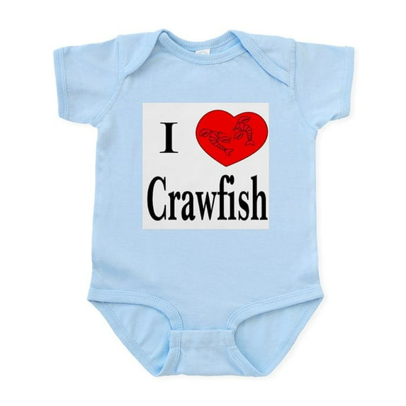 CafePress - I Love Crawfish Infant Creeper - Baby Light Bodysuit, Size Newborn - 24 Months