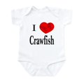thumbnail image 1 of CafePress - I Love Crawfish Infant Creeper - Baby Light Bodysuit, Size Newborn - 24 Months, 1 of 4
