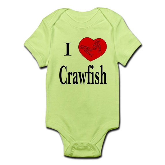 CafePress - I Love Crawfish Infant Creeper - Baby Light Bodysuit