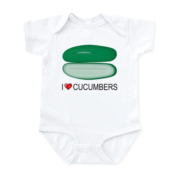 CafePress - I Love Cucumber Infant Bodysuit - Baby Light Bodysuit, Size Newborn - 24 Months
