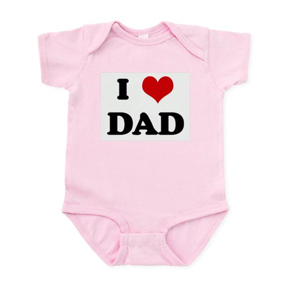 CafePress - I Love DAD Infant Bodysuit - Baby Light Bodysuit, Size Newborn - 24 Months