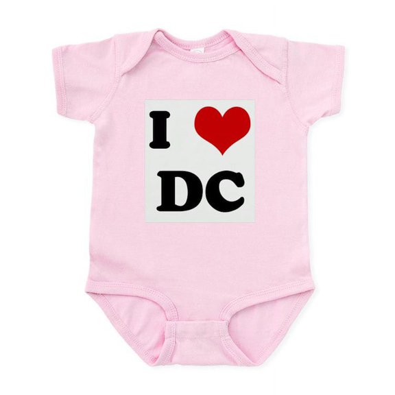 CafePress - I Love DC Infant Bodysuit - Baby Light Bodysuit, Size Newborn - 24 Months