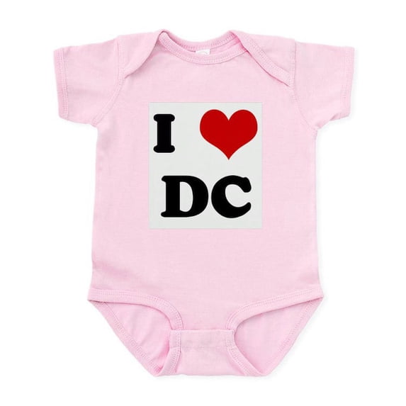 CafePress - I Love DC Infant Bodysuit - Baby Light Bodysuit, Size Newborn - 24 Months