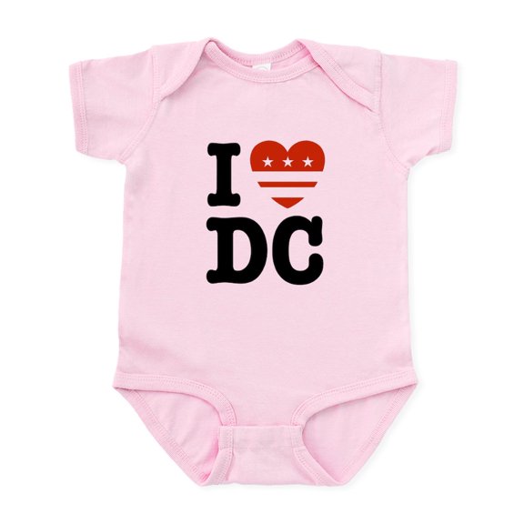 CafePress - I Love DC Infant Bodysuit - Baby Light Bodysuit, Size Newborn - 24 Months