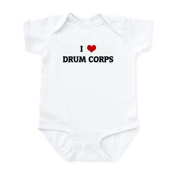 CafePress - I Love DRUM CORPS Infant Bodysuit - Baby Light Bodysuit, Size Newborn - 24 Months