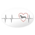 thumbnail image 1 of CafePress - I Love Dachshund Sticker - Sticker (Oval), 1 of 1