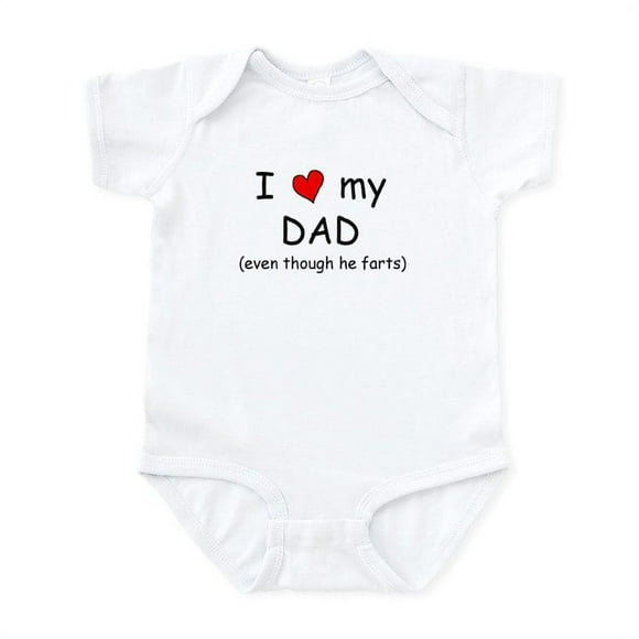 - I Love Dad (Fart Humor) Infant Bodysuit - Baby Light Bodysuit, Size Newborn - 24 Months