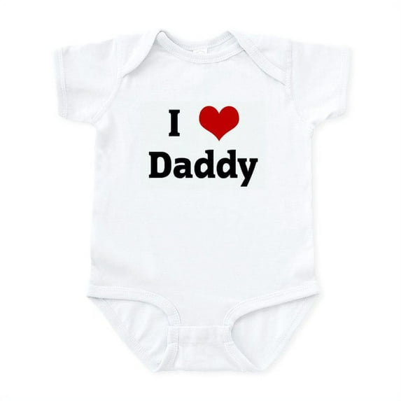 CafePress - I Love Daddy Infant Bodysuit - Baby Light Bodysuit, Size Newborn - 24 Months