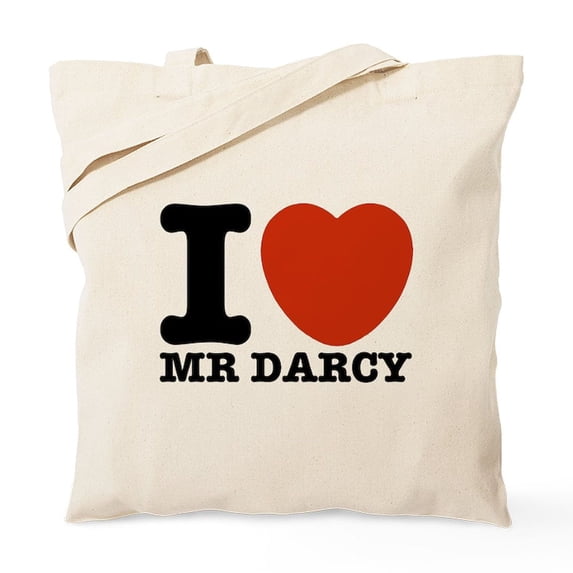 CafePress - I Love Darcy Jane Austen Tote Bag - Unisex Canvas Tote Bag, Beige, 1-Piece