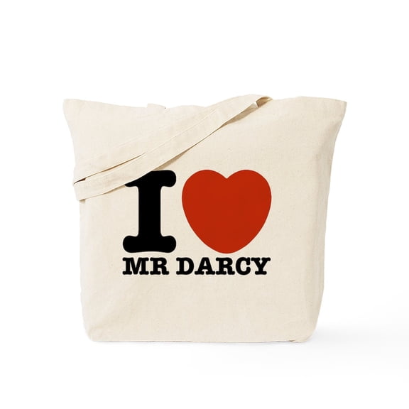 CafePress - I Love Darcy Jane Austen Tote Bag - Unisex Canvas Tote Bag, Beige, 1-Piece