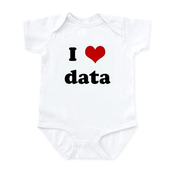 CafePress - I Love Data Infant Bodysuit - Baby Light Bodysuit, Size Newborn - 24 Months