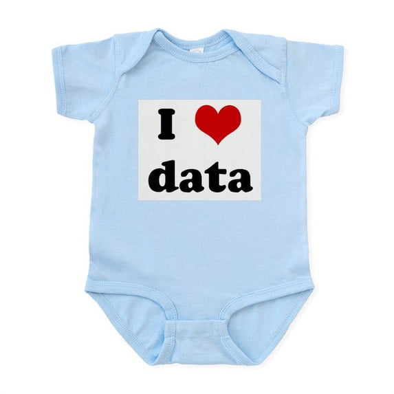 CafePress - I Love Data Infant Bodysuit - Baby Light Bodysuit, Size Newborn - 24 Months