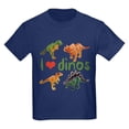 thumbnail image 1 of CafePress - I Love Dinos Kids Dark T Shirt - Dark T-Shirt Kids XS-XL, 1 of 4