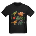 thumbnail image 1 of CafePress - I Love Dinos Kids Dark T Shirt - Dark T-Shirt Kids XS-XL, 1 of 4