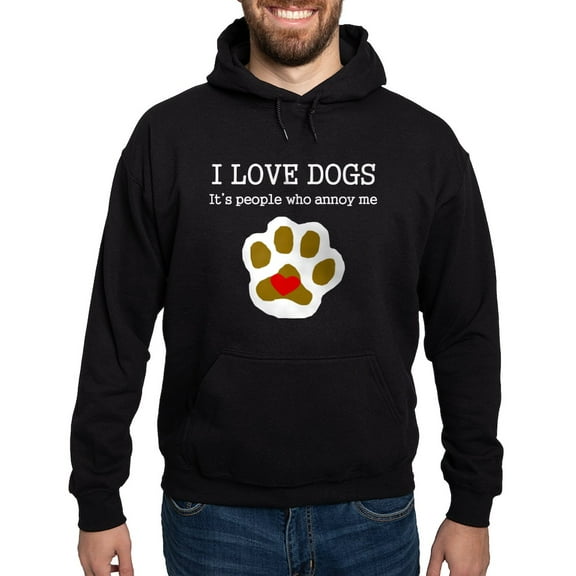 CafePress - I Love Dogs People Annoy Me Hoodie - Pullover Hoodie, Classic, Comfortable Hooded Sweatshirt