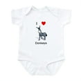 thumbnail image 1 of CafePress - I Love Donkeys Infant Bodysuit - Baby Light Bodysuit, Size Newborn - 24 Months, 1 of 4