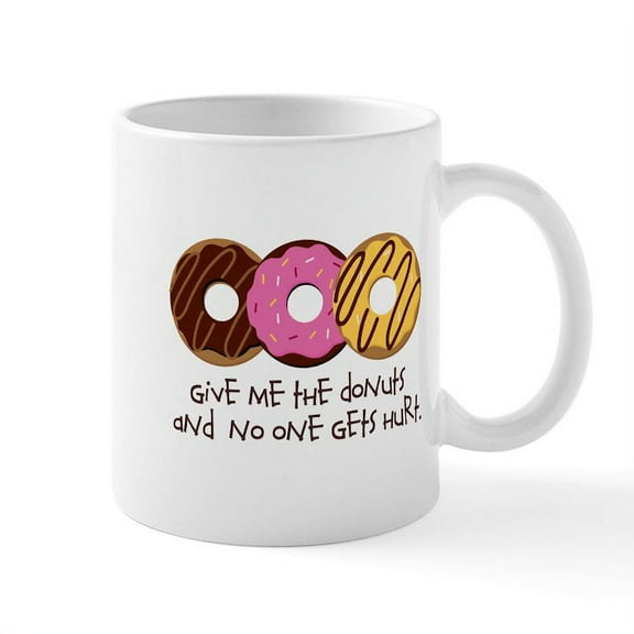 CafePress - I Love Donuts! Mug - 11 oz Ceramic Mug - Novelty Coffee Tea Cup